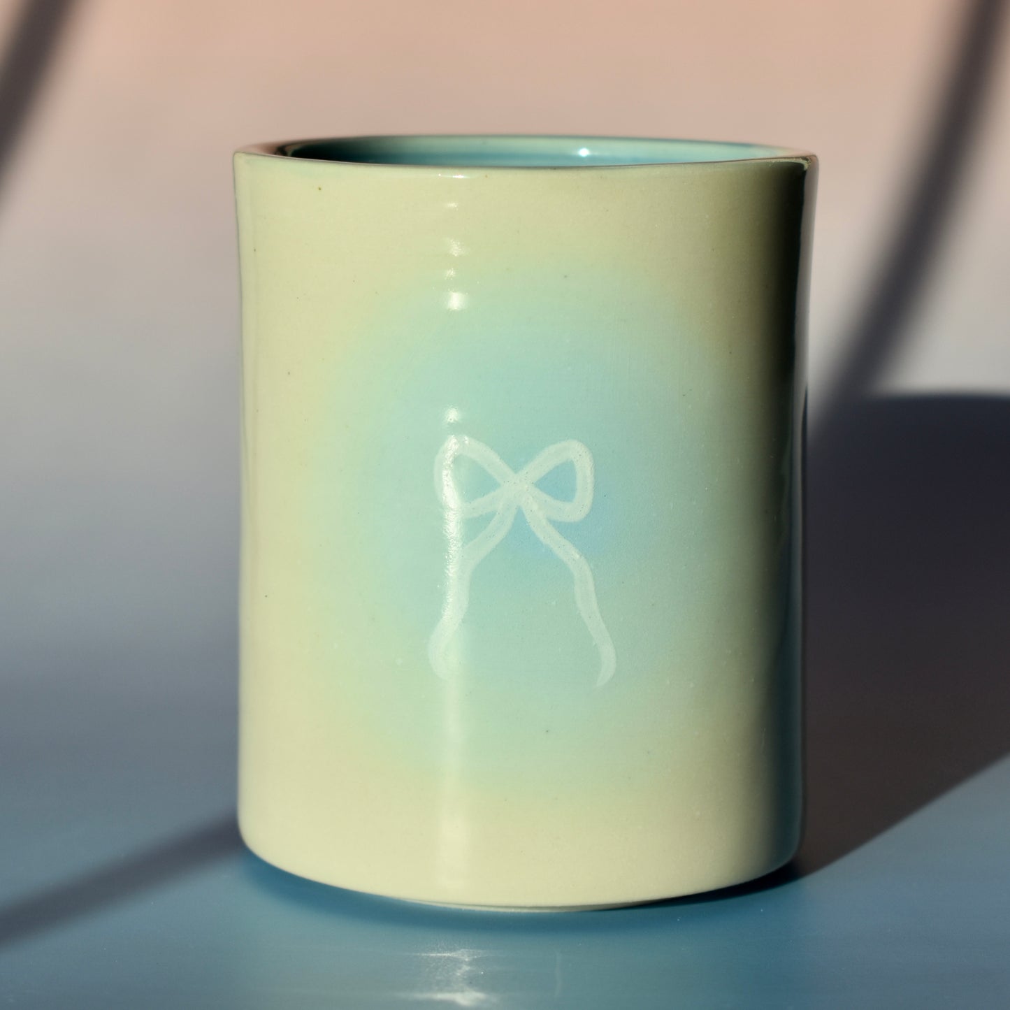 Baby Blue Bow Cup