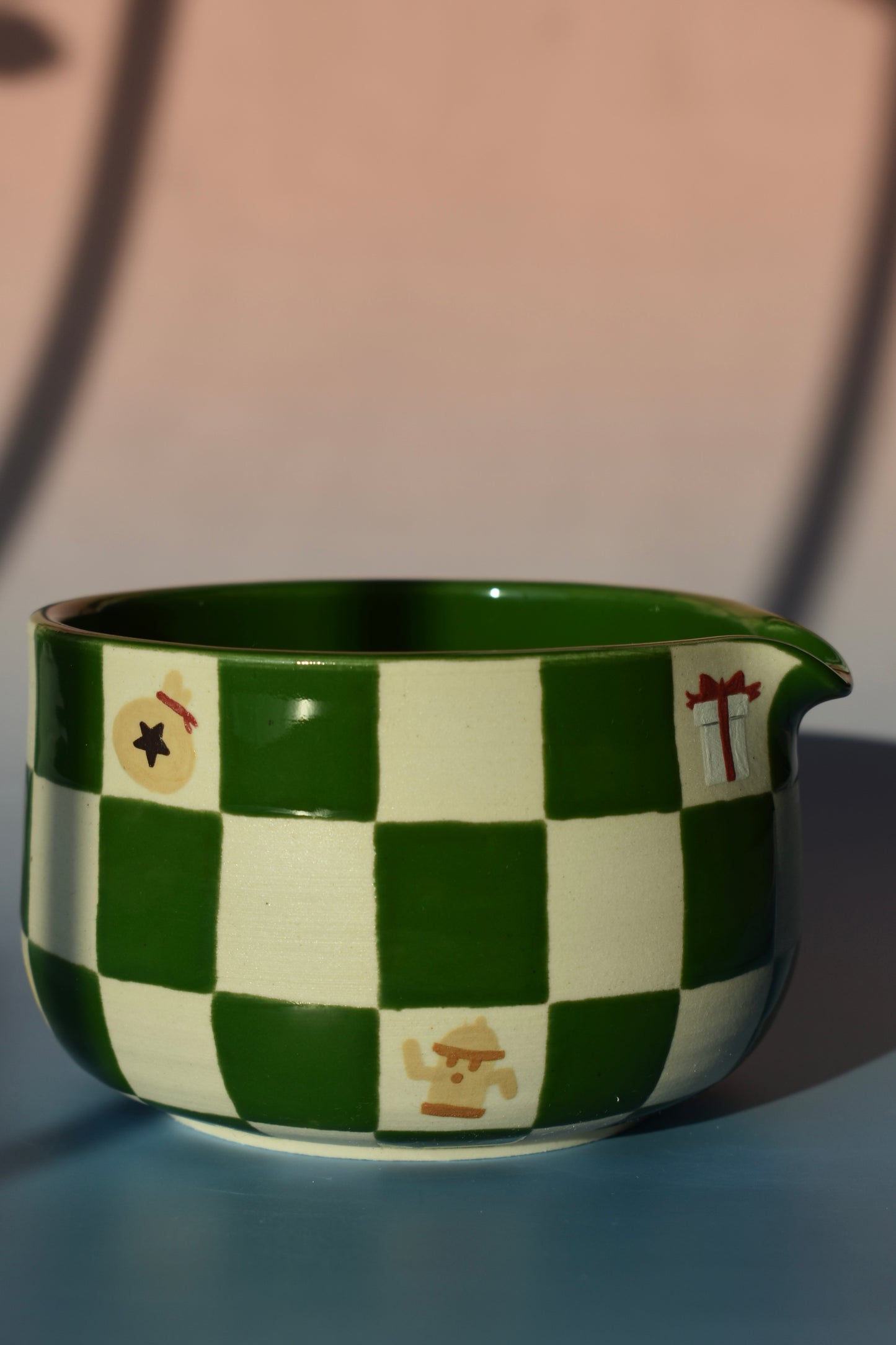 Checkered Crossing Matcha Bowl